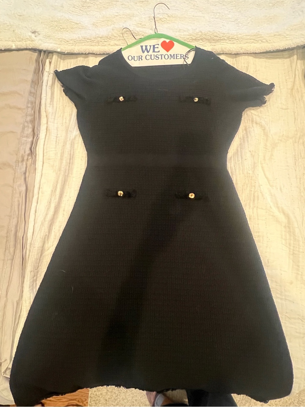 Adrianna Papell Short Sleeve A-Line Knit Dress